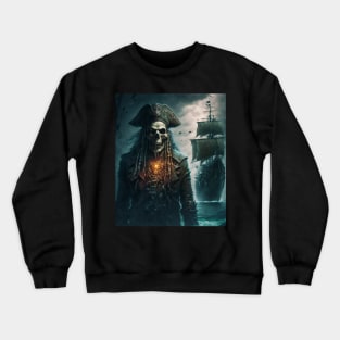 zombie skeleton pirate Crewneck Sweatshirt